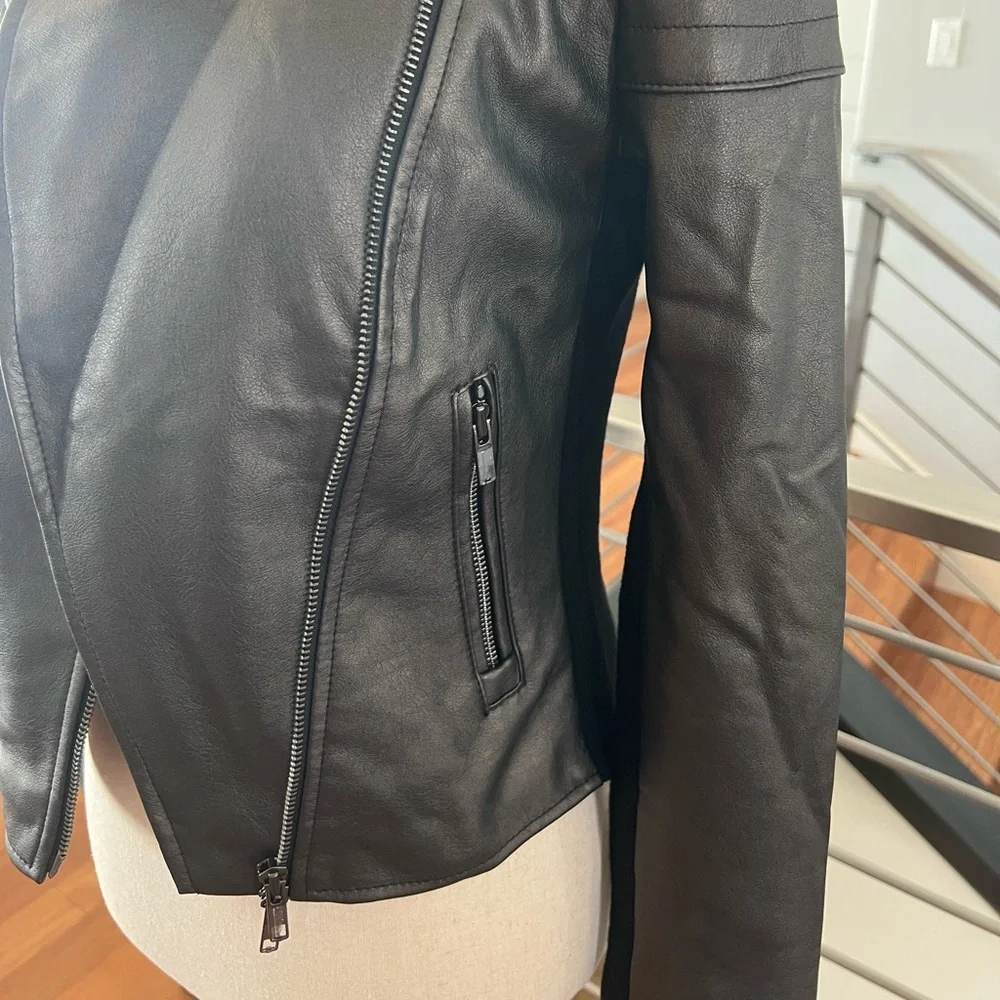 Bailey 44 Gunmetal Knox Faux Leather Jacket, Size 0 - Picture 5 of 15